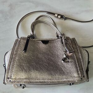 Coach Dreamer 21 Metallic Silver Crossbody Bag